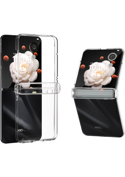 Honor Magic V Flip Için Üç Parçalı Şeffaf Pc Telefon Kılıfı (Yurt Dışından)