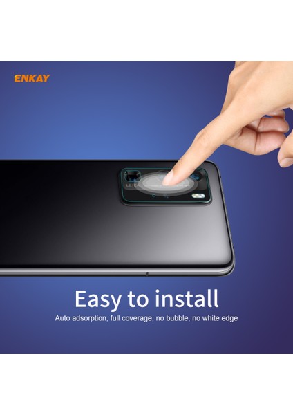 Huawei P40 Pro 2 Adet Şapka-Prens Enkay Arka Kamera Lensi Temperli Gl Film (Yurt Dışından)