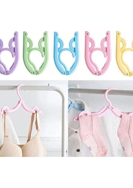 Jvnnshop 5 Adet Portatif Sihirli Katlanabilir Seyahat Askısı Elbise Askısı 646268
