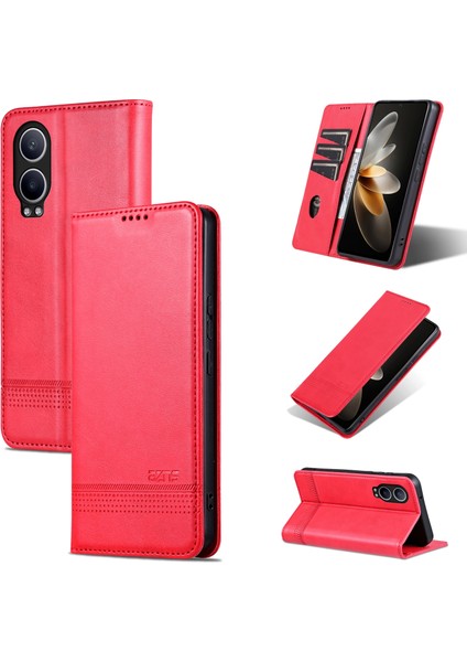 Oppo K12X / Oneplus Nord Ce4 Lite Için Buzağı Dokulu Pu Kılıf (Yurt Dışından)