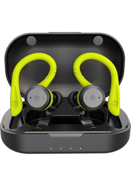 BE1032 Kulak Kancası Su Geçirmez Spor Tws Kablosuz Bluetooth Kulaklık-Gül Kırmızısı (Yurt Dışından)