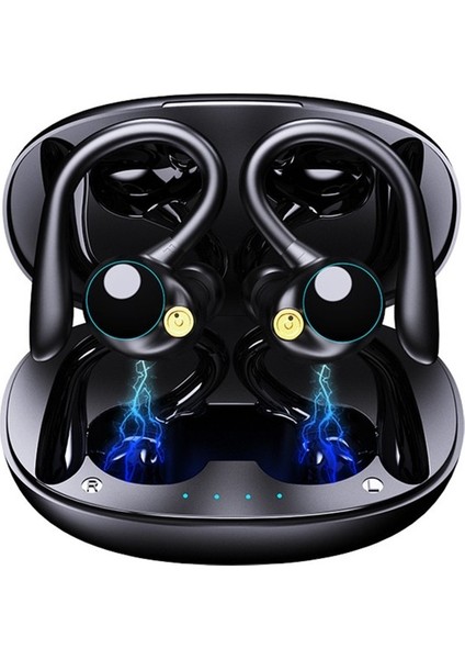 Kablosuz Mikrofonlu Bluetooth Uyumlu 5.0 Kulaklık - Siyah (Yurt Dışından)