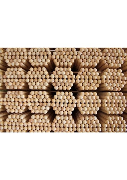 Fırınlı Çam Vidalı Fırça Süpürge Sapı 120 cm - 30 Adet, 1 Bağ