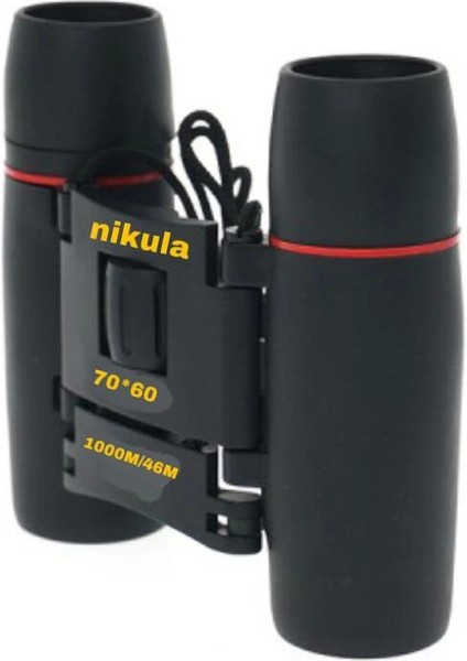 70x60 Cepte Taşımalı Kauçuk Kaplamalı Mini Dürbün Mavi