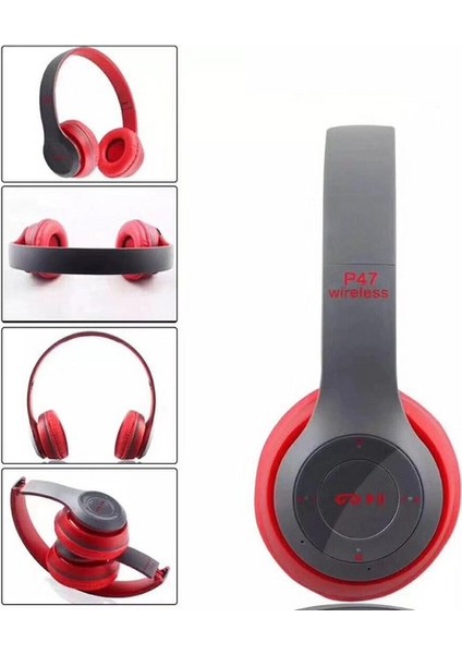 P47 Bluetooth Kablosuz Kulaklık - Siyah (Yurt Dışından)