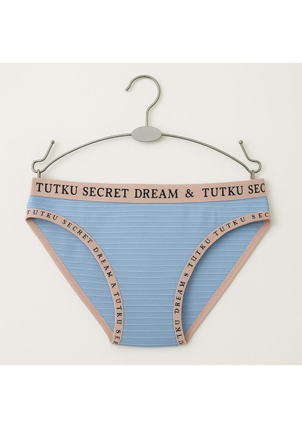 Yazı ve Çizgi Detaylı Kadın Külot