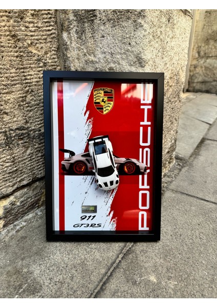 Porsche 911 Gt3 Rs 32X22 cm Çerçeveli Metal Levha Baskı indirimleri