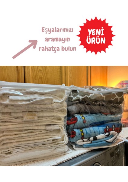 3 Adet Pvc Küp Çanta Şeffaf Kulplu Hurç Dolap Düzenleyici Pvc Çanta 30X30X30 modelleri