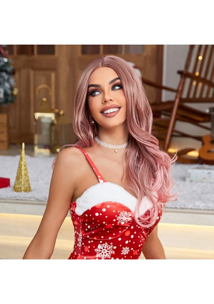 OEM Pembe Siyah Kırçıllı Tül Peruk fırsatları