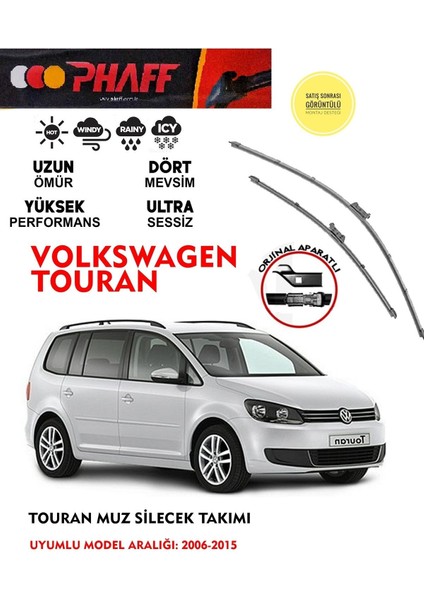 Wolsvagen Touran Ön Cam Muz Silecek Seti 2008 Model Araca Özel Aparat