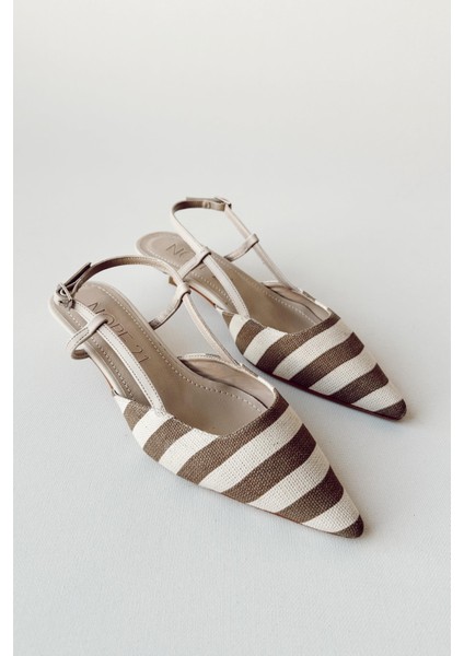 Cherry Latte Keten Minik Topuklu Ayakkabı fırsatları