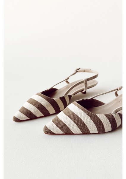 Cherry Latte Keten Minik Topuklu Ayakkabı indirimleri