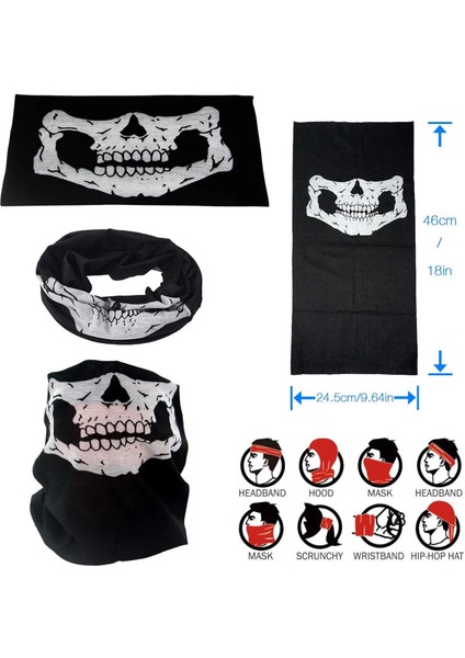 Motorcu Boyunluk Baf Buff Bandana 25X48 cm Model 7
