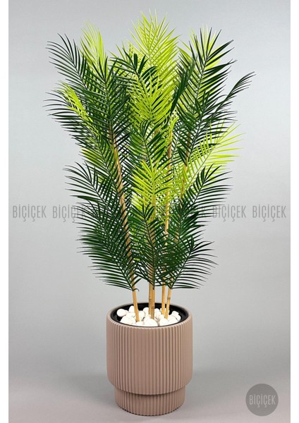 Yapay Areka Palmiyesi 6 Gövde Gala Saksıda Yoğun Yapraklı modelleri