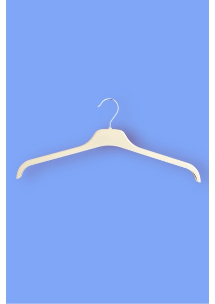 Plastik Üst Giyim Askısı, Gömlek Askısı, Tişört Askısı, Bluz Askısı, Tunik Askısı, Krem, 10 Adet modelleri