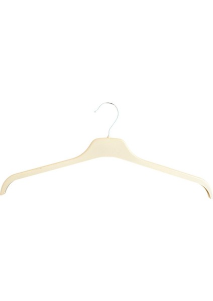 Plastik Üst Giyim Askısı, Gömlek Askısı, Tişört Askısı, Bluz Askısı, Tunik Askısı, Krem, 10 Adet fırsatları
