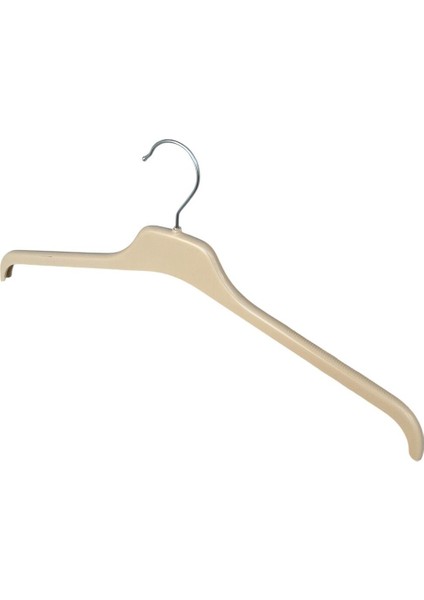 Plastik Üst Giyim Askısı, Gömlek Askısı, Tişört Askısı, Bluz Askısı, Tunik Askısı, Krem, 10 Adet indirimleri