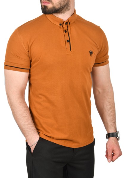 Slim Fit Dar Kesim Pamuklu Pike Kumaş Polo Yaka Tişört Nefes Alan Kıvrılmaz Polo Yaka Tişört 2503020 fırsatları