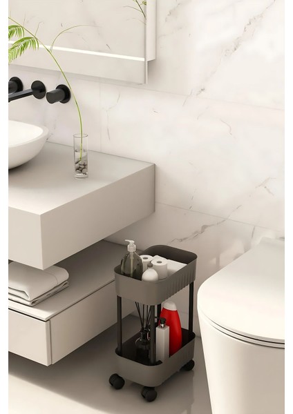 Lizbon 2 Katlı Evye Altı Düzenleyici Dolap Içi Tegah Altı Tekerlekli Organizer fiyatları
