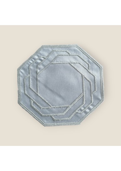 6'lı Nakışlı Simli Peçetelik Runer Davet Peçetesi Çeyizlik Altlık