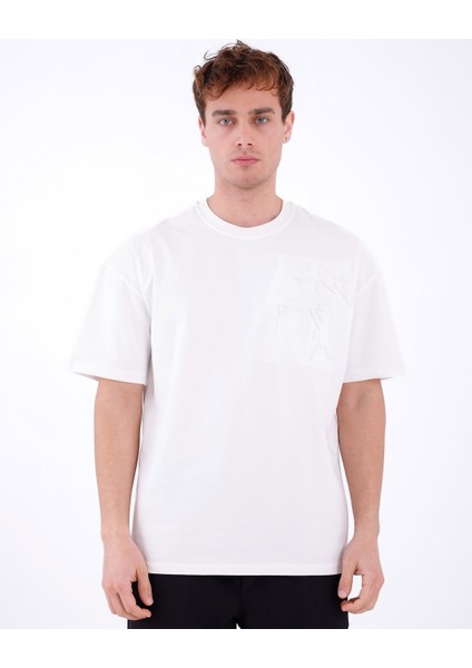Gofre Baskılı Oversize Tshirt