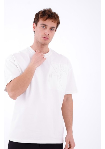 Gofre Baskılı Oversize Tshirt
