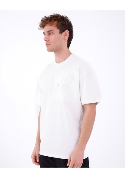 Gofre Baskılı Oversize Tshirt