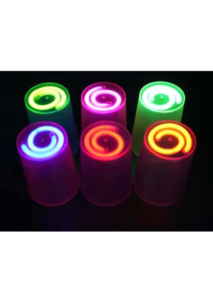 Karanlıkta Yanan Gece Işığı Mega Glow Bardaklar 8 Adet 8.5 x 10.5 cm