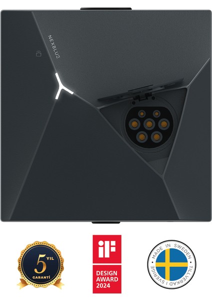 Duvar Tipi 22KW Duvar Tipi Şarj Istasyonu - Nexblue Edge Grey (Gri) - Elektrikli Araç Şarj Cihazı