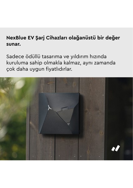 Duvar Tipi 22KW Duvar Tipi Şarj Istasyonu - Nexblue Edge Grey (Gri) - Elektrikli Araç Şarj Cihazı