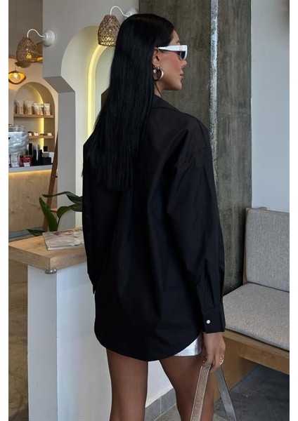 Kristal Taş Çakımlı Poplin Gömlek 3413