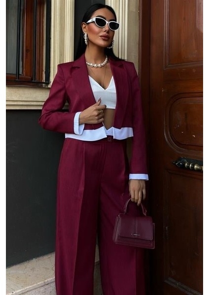 Kadın Audrey Crop Ceket Takım 10106 fırsatları