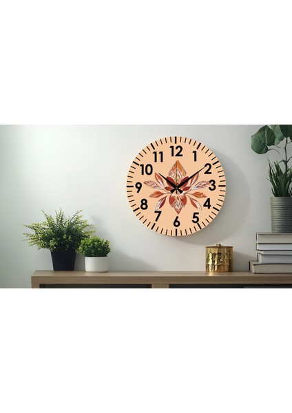 Dekoratif Türkçe Rakamlı Kelebek Desenli Uv Baskılı Duvar Saati (Sessiz) Akar Mekanizma 40 cm Metal Akrep Yelkovan fiyatları
