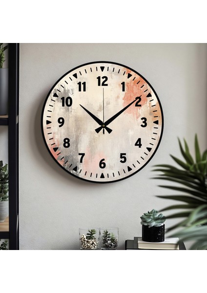 Dekoratif Türkçe Rakamlı Kelebek Desenli Uv Baskılı Duvar Saati (Sessiz) Akar Mekanizma 40 cm Metal Akrep Yelkovan