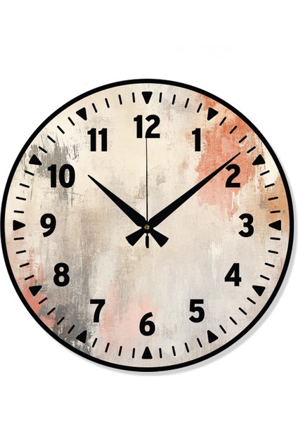 Dekoratif Türkçe Rakamlı Kelebek Desenli Uv Baskılı Duvar Saati (Sessiz) Akar Mekanizma 40 cm Metal Akrep Yelkovan