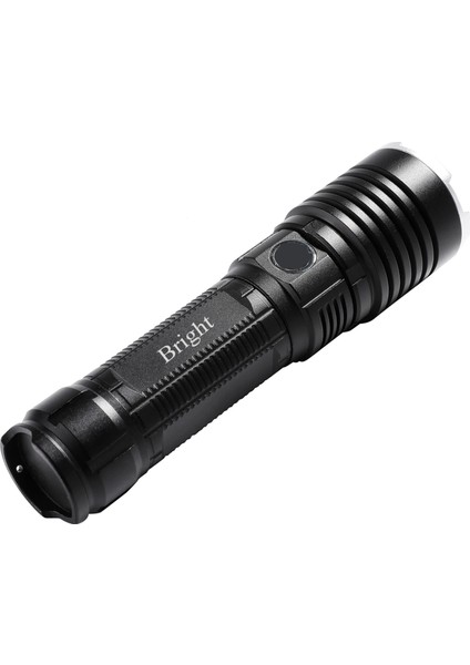 Bright Ght-5761 Xp90 Led 3 Mod Zoomlu Yağmur Suyu Geçirmez Şarjlı El Feneri 26650 Pilli