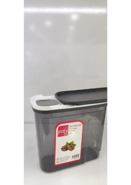 1.8 Litre Poly Erzak Saklama Kabı Kızaklı Kapak ROYALEKS-BNM-0650