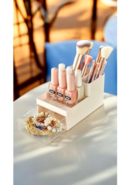 Tatto Katlı Çekmeceli Ofis , Takı Makyaj Düzenleyici Organizer / Kozmetik Masüstü Düzenleme Kutusu