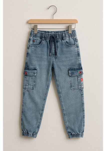 Beli Lastikli Kargo Cepli Erkek Çocuk Jean Mavi fiyatları