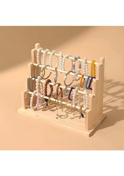Ahşap Takı Standı Bileklik Bilezik Kolye Sergileme
