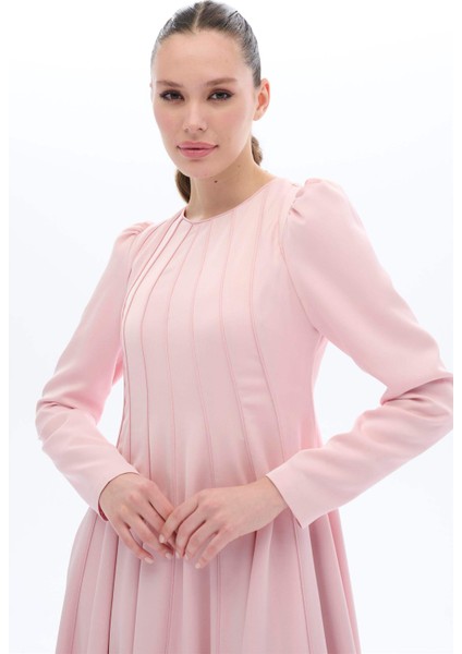 ŞERİT BİYELİ ELBİSE Pembe fiyatları