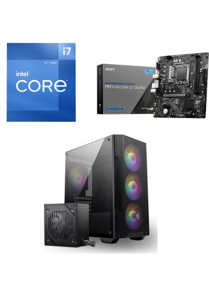 Intel Core I7-12700 32GB 2 Tb SSD + 2tb HDD Freedos Powered By Msı SR-124