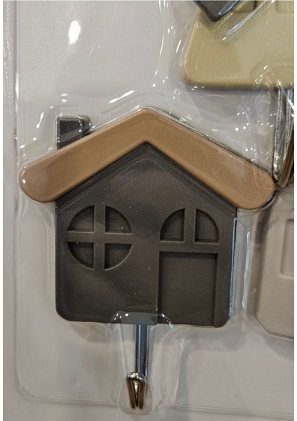 Ev Şeklinde Yapışkanlı Kanca Askı