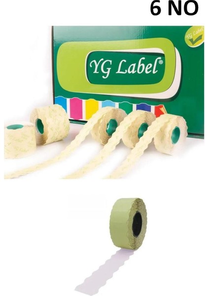 42 Rulo (1 Kutu ) 6 No Beyaz Meto Etiketi 42X1500 Lük