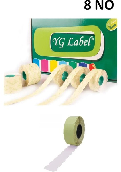 42 Rulo (1 Kutu ) 8 No Beyaz Meto Etiketi 42X1500 Lük
