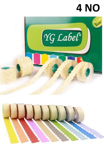 42 Rulo (1 Kutu ) 4 No Renkli Meto Etiketi 42X1500 Lük Açık Mavi