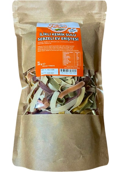 Ilikli Kemik Sulu Sebzeli Ev Erişteşi 300 gr Şamama Gıda