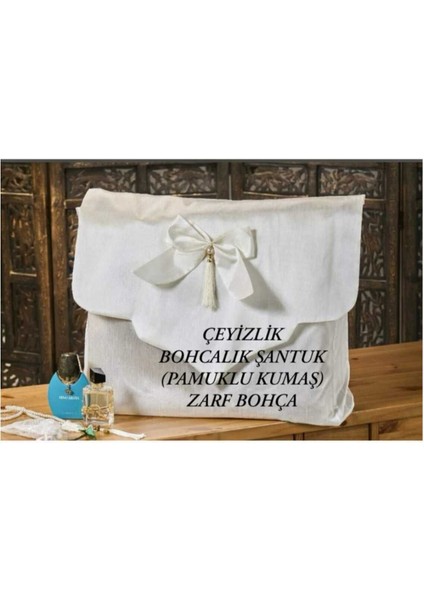 Teksti̇l Çeyi̇zli̇k Bohçalik Şantuk Kumaş Fi̇yonklu Zarf Bohça . Zarf Bohça