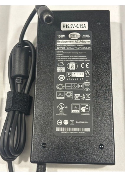 19.5 Volt 6.15 Amper Hp Uyumlu Adaptör 7.4 mm 5.0 mm 120 Watt Hp Uyumlu Adaptör