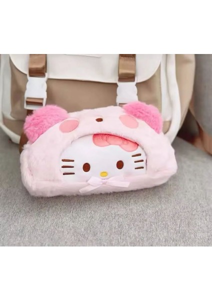 Sanrio Kawaii Labubu Peluş Kalemlik Makyaj Çantası Kuromi Cinnamoroll My Melodi Hello Kitty Pochacco